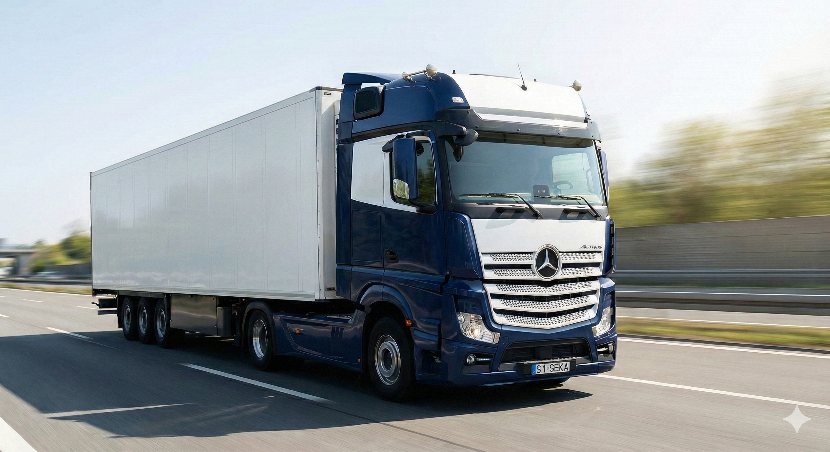 Ciężarówka transportowa w ruchu